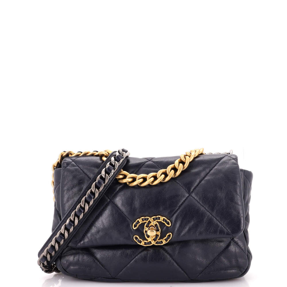 Chanel Medium 19 Flap Bag Quilted Leather